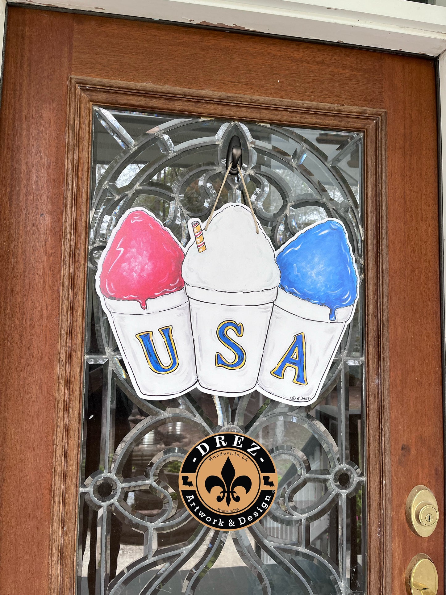 Snowball Patriotic Triple Door Hanger