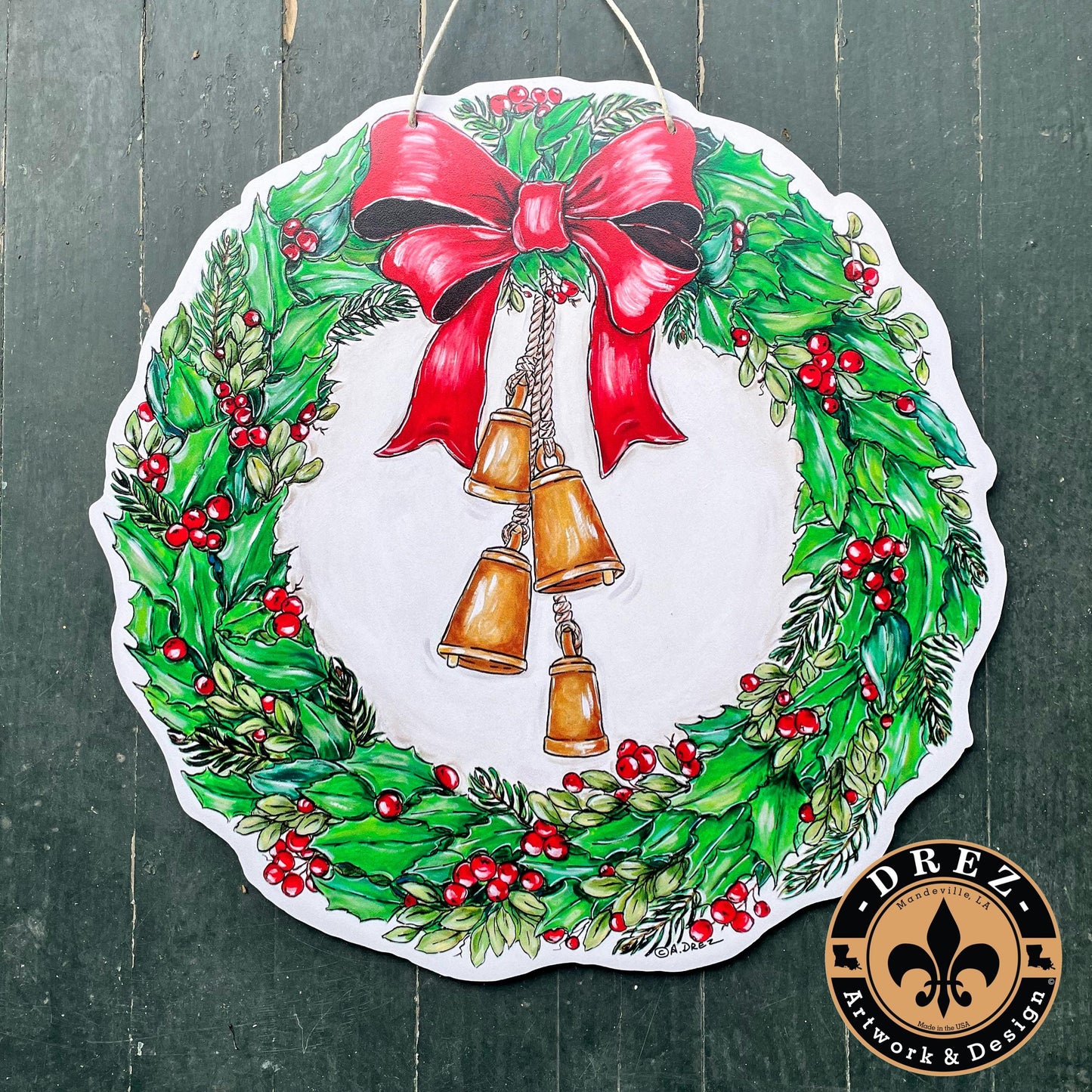 Christmas Wreath Door Hanger