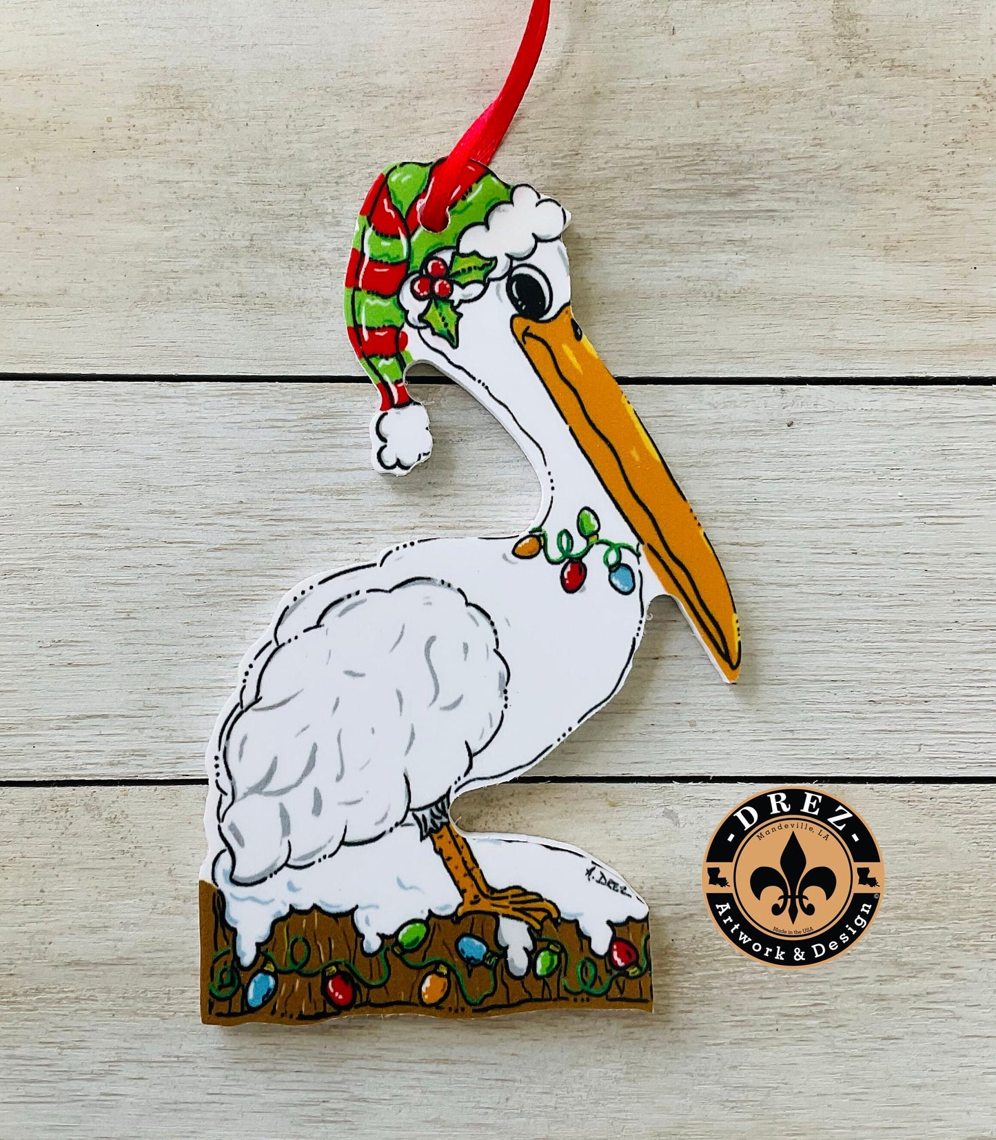 Christmas Pelican Ornament