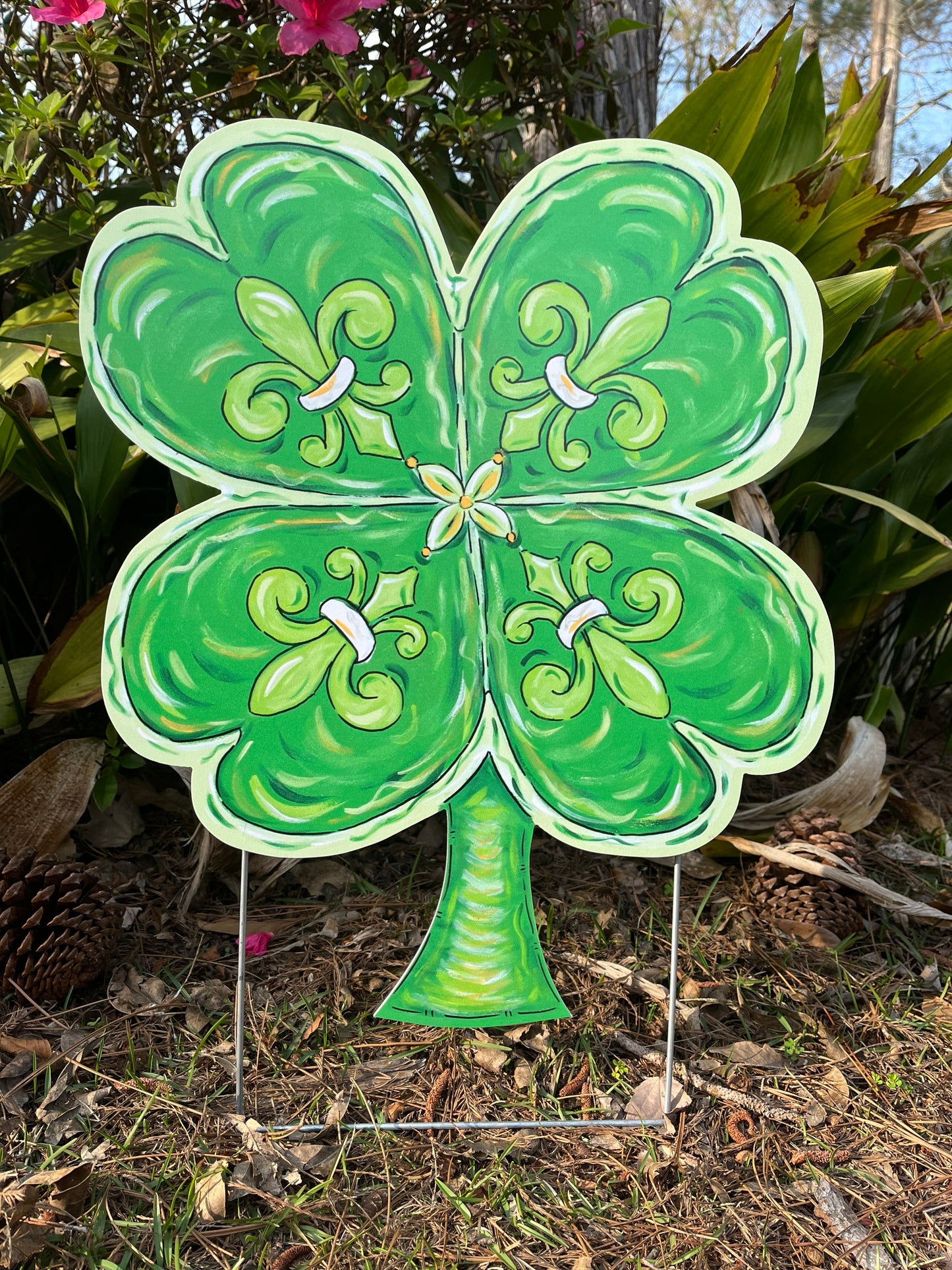 Clover, St Patrick, Parade, Shamrock, Yard Art, Garden Decor, Nola Art, Irish, Italian