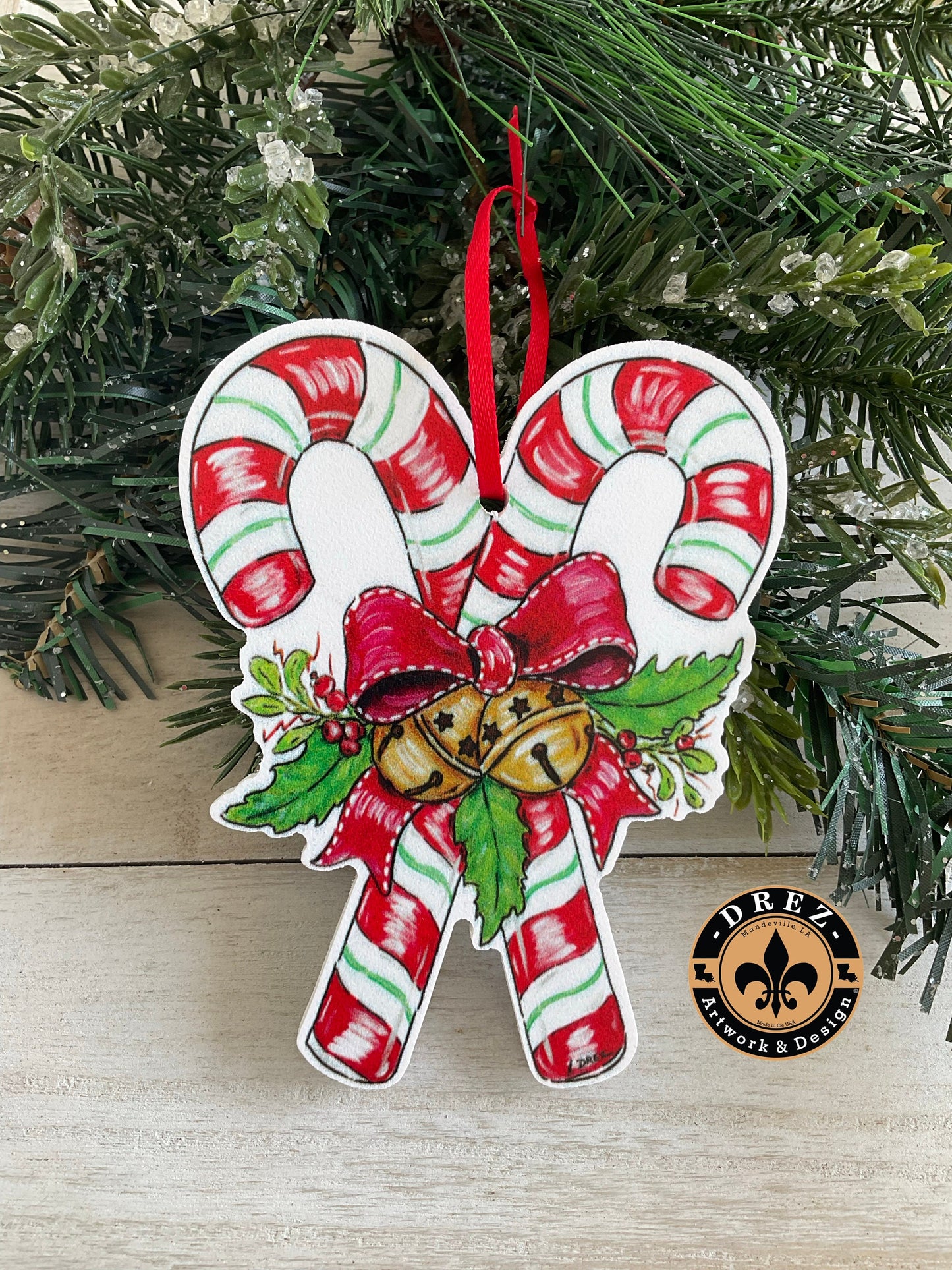Candy Cane Christmas Ornament