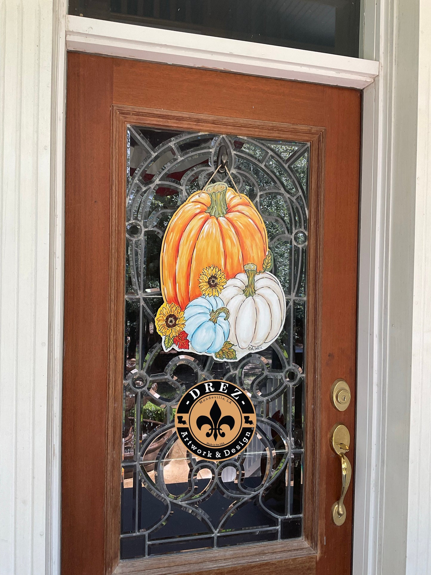 Pumpkin Collage Door Hanger