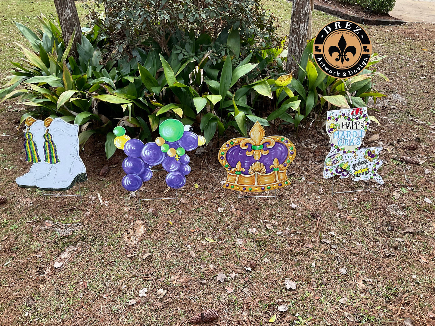 Mardi Gras King Cake Yard Stake