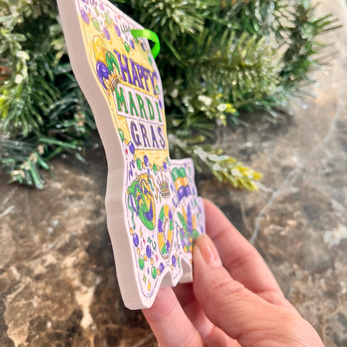Louisiana Mardi Gras Ornament
