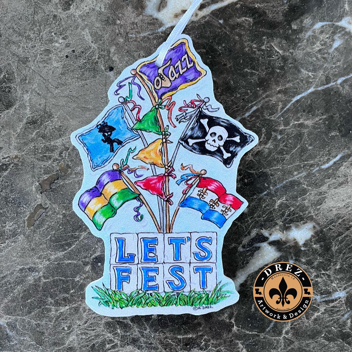 Fest Flags "Let's Fest" Ornament