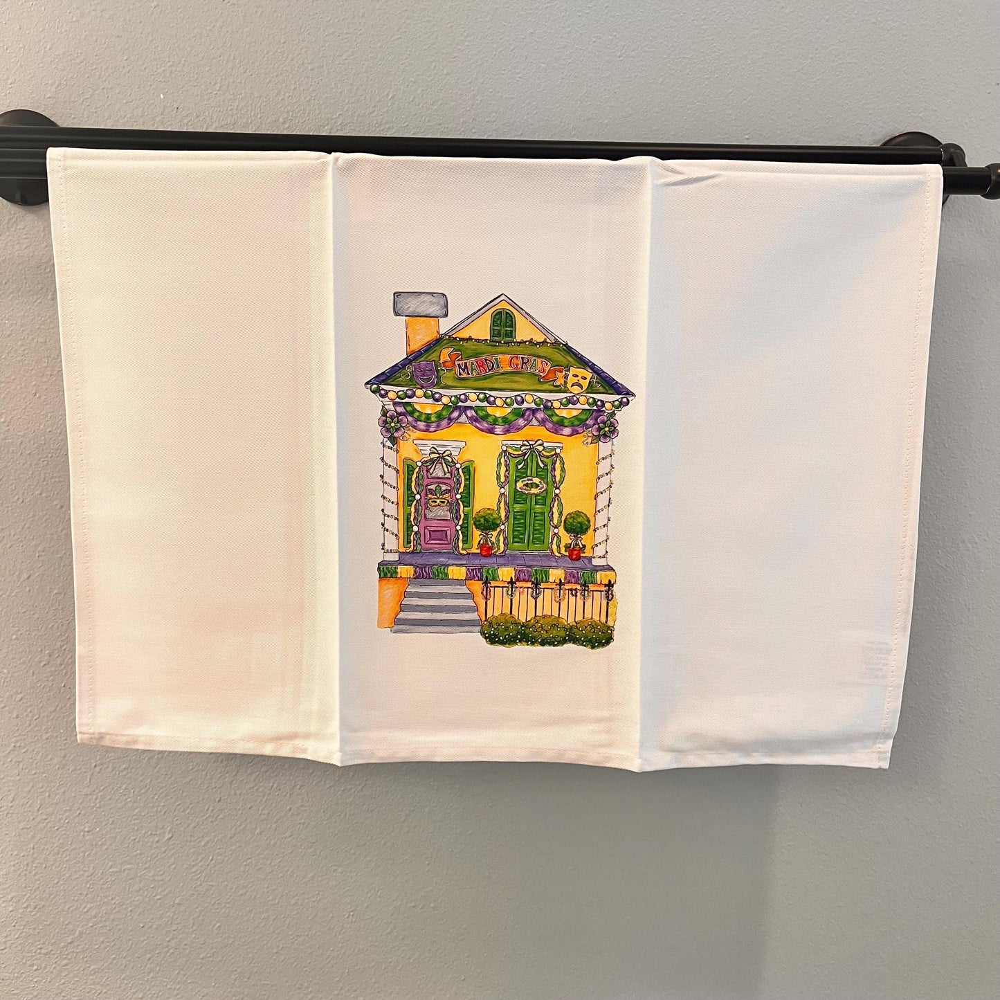 Mardi Gras House Tea Towel