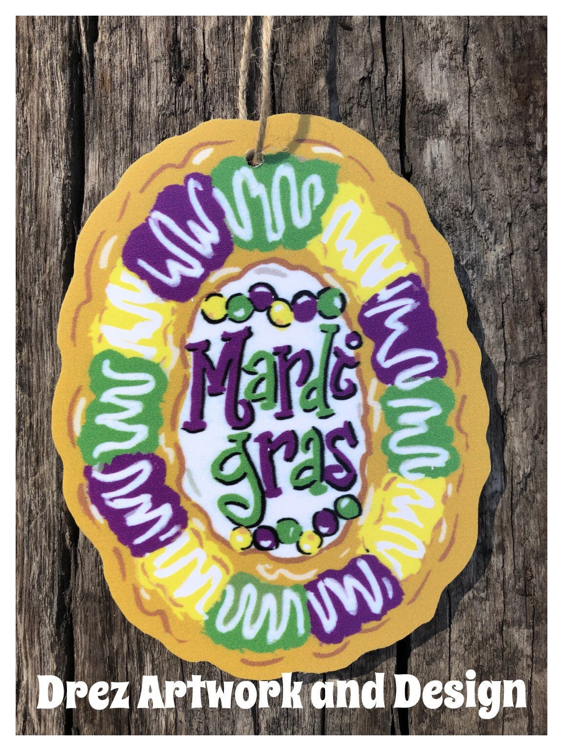 Mardi Gras King Cake Ornament