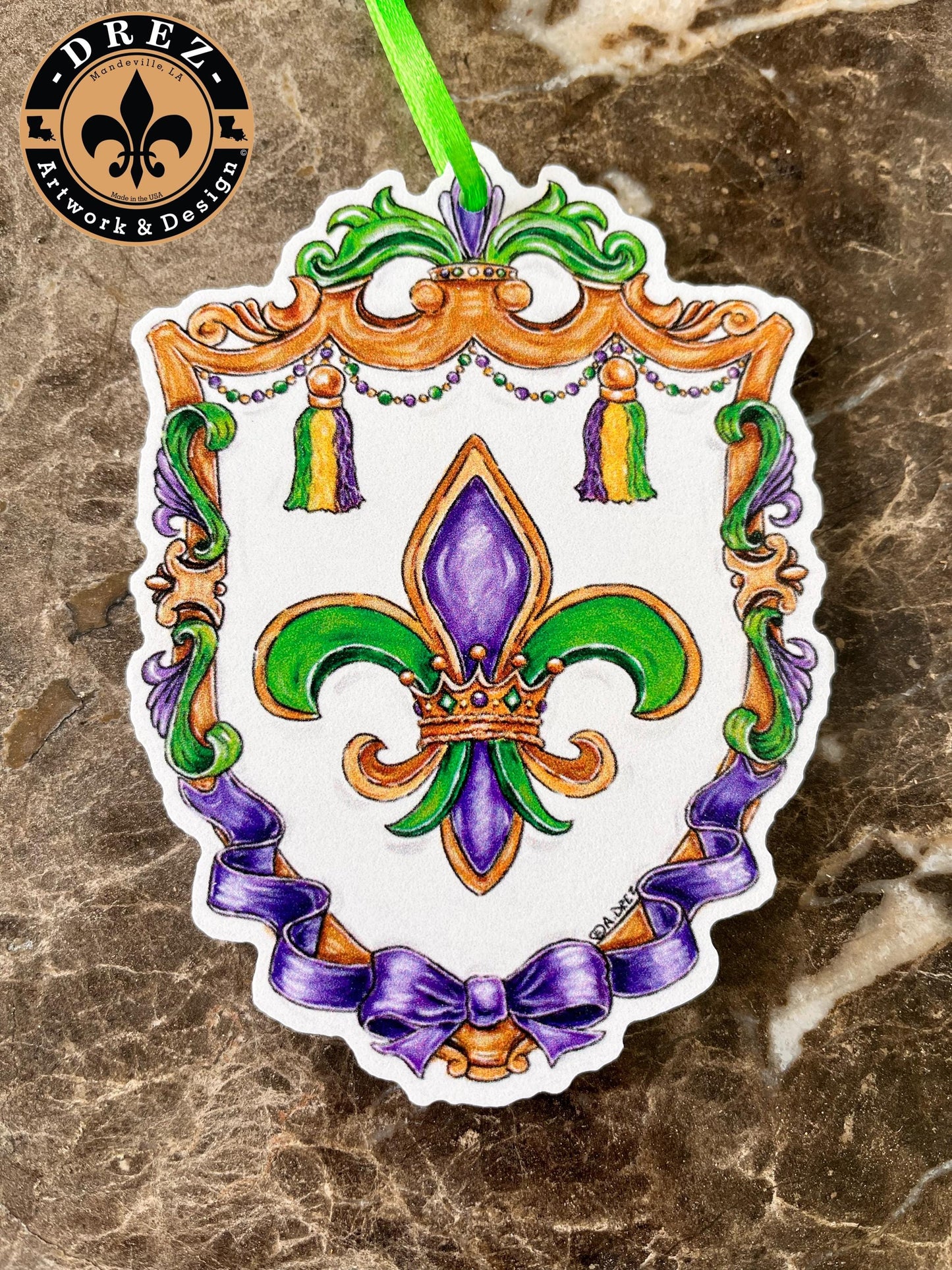 Mardi Gras Crest Ornament