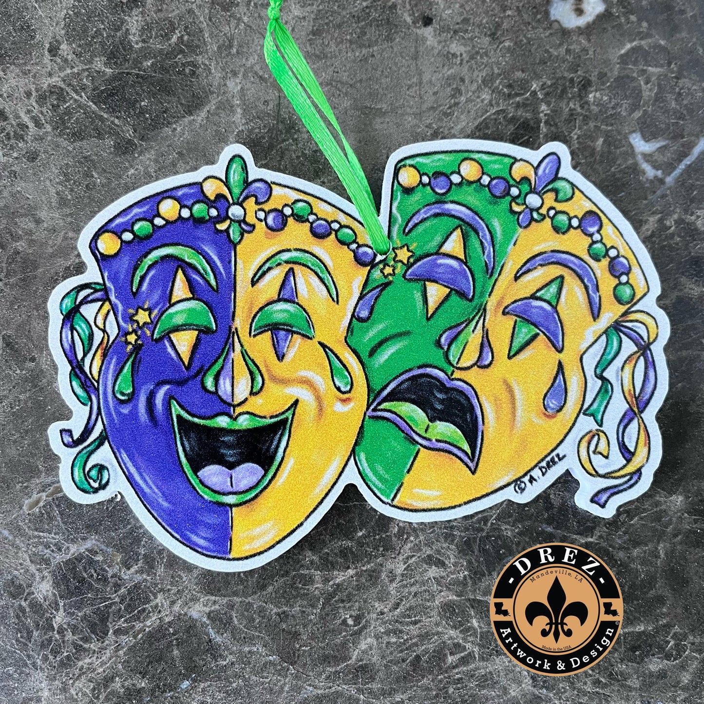 Mardi Gras Comedy Tragedy Ornament