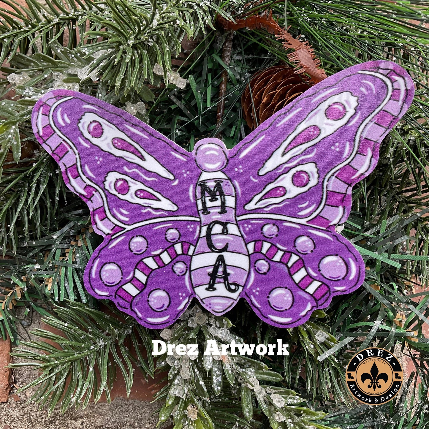 Butterfly Mount Carmel School Ornament