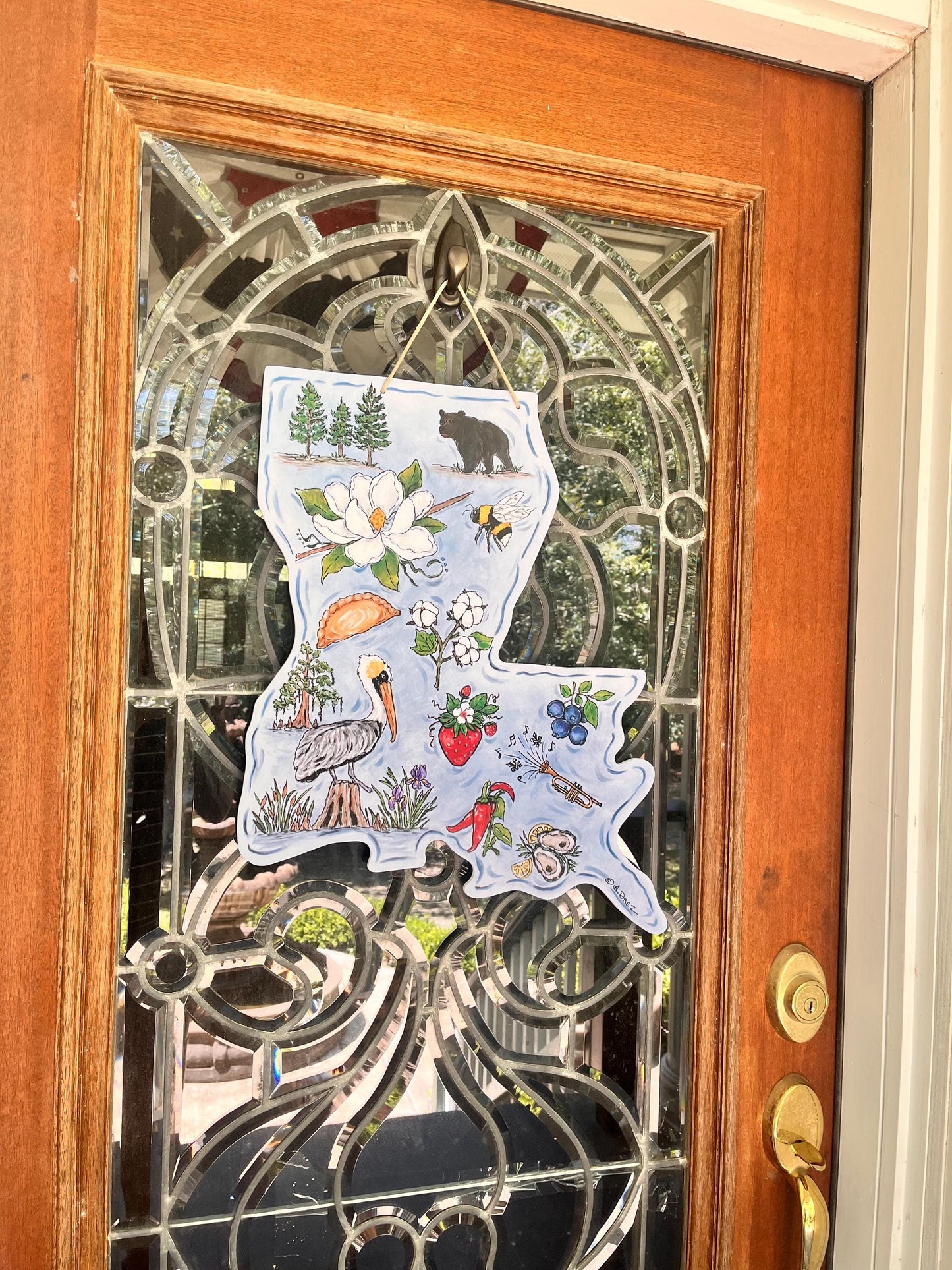 Louisiana Icon Door Hanger