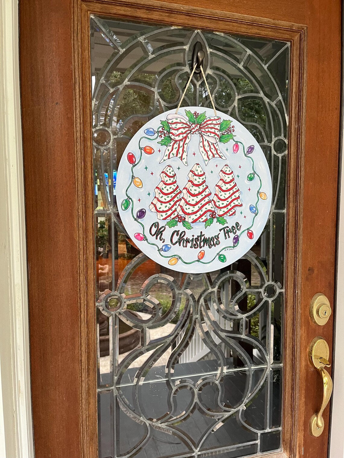 Christmas Tree Cake Door Hanger