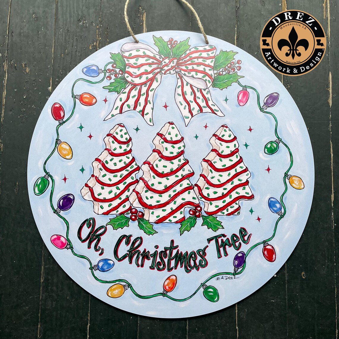 Christmas Tree Cake Door Hanger