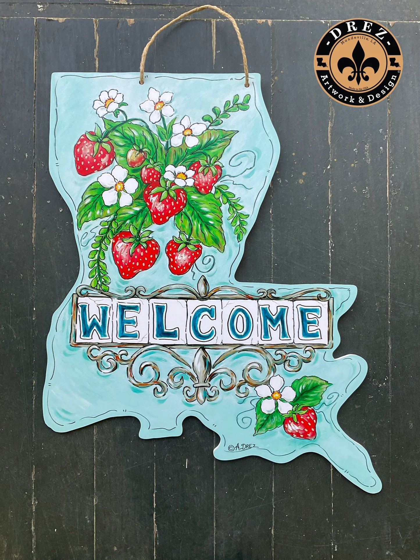Strawberry Festival Door Hanger