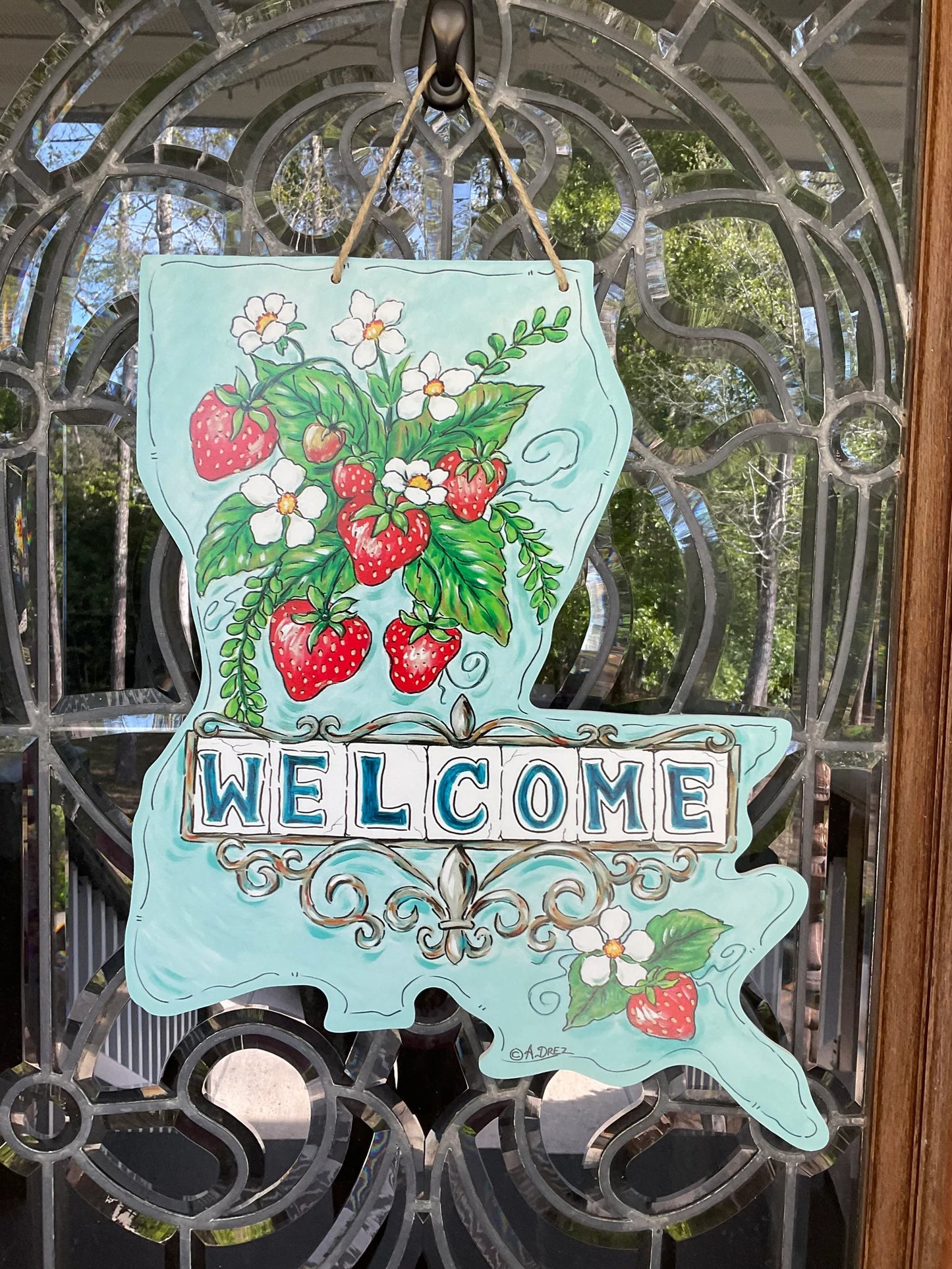 Strawberry Festival Door Hanger