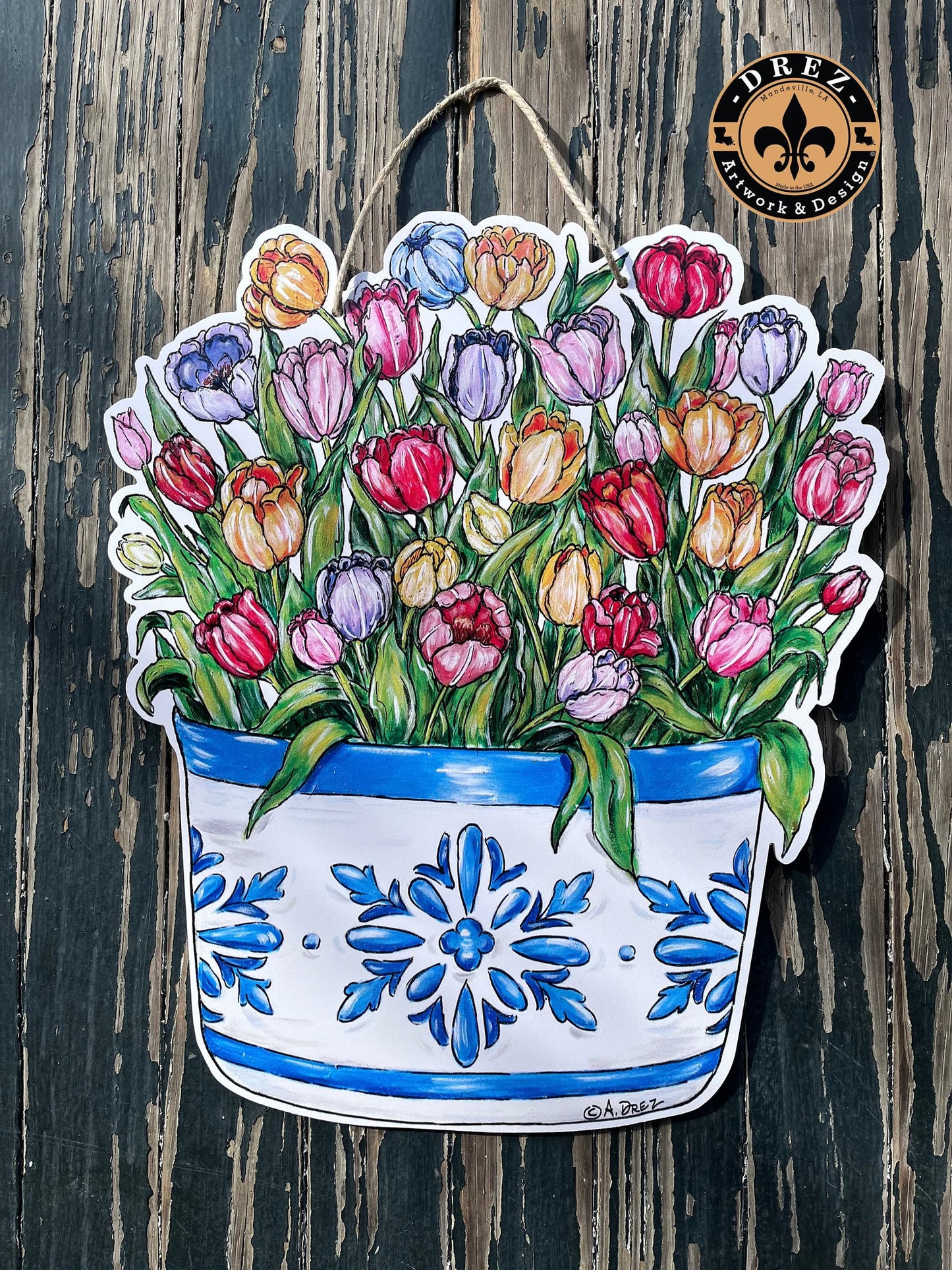 Tulip Flower Pot Door Hanger