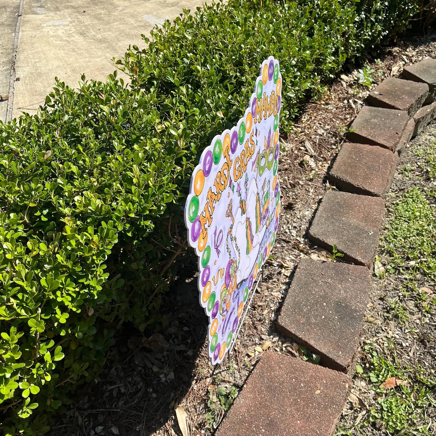 Mardi Gras Mambo Yard Stake
