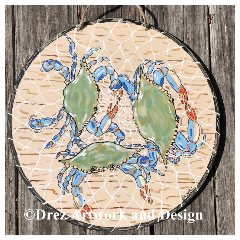 Crab Net Door Hanger