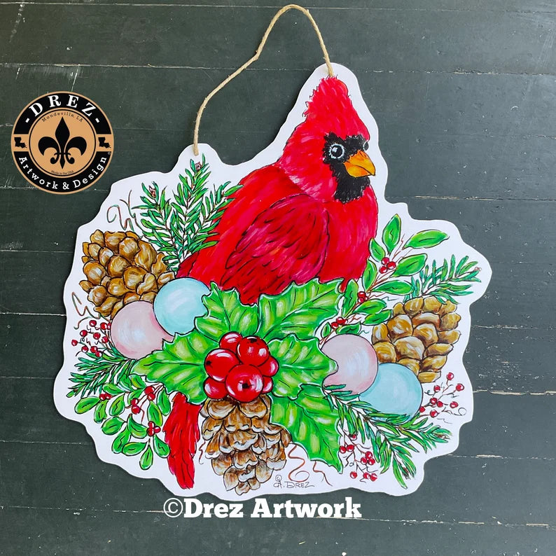 Red Cardinal Door Hanger