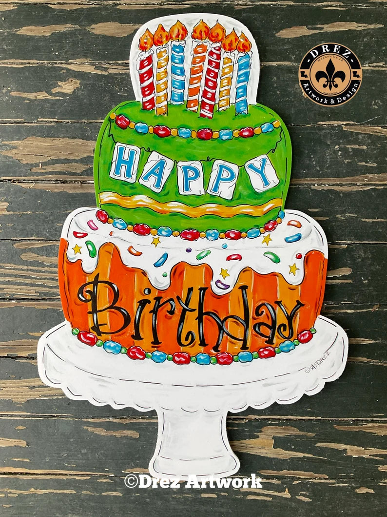 Birthday Cake Door Hanger