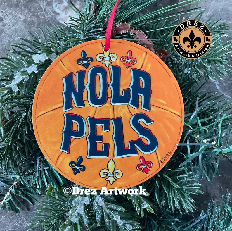 Basketball- Nola Pels Ornament