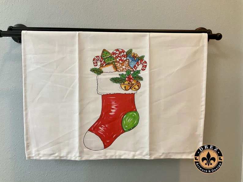 Christmas Stocking Tea Towel