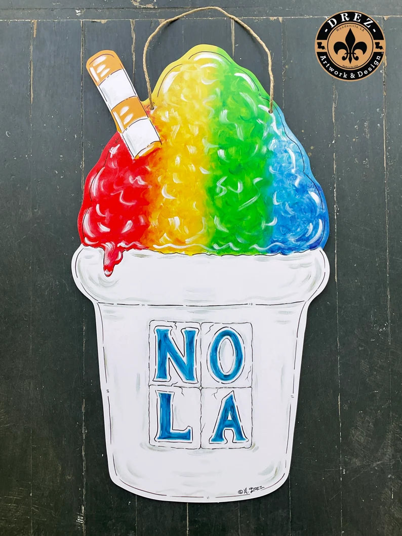 Snowball Nola Door Hanger