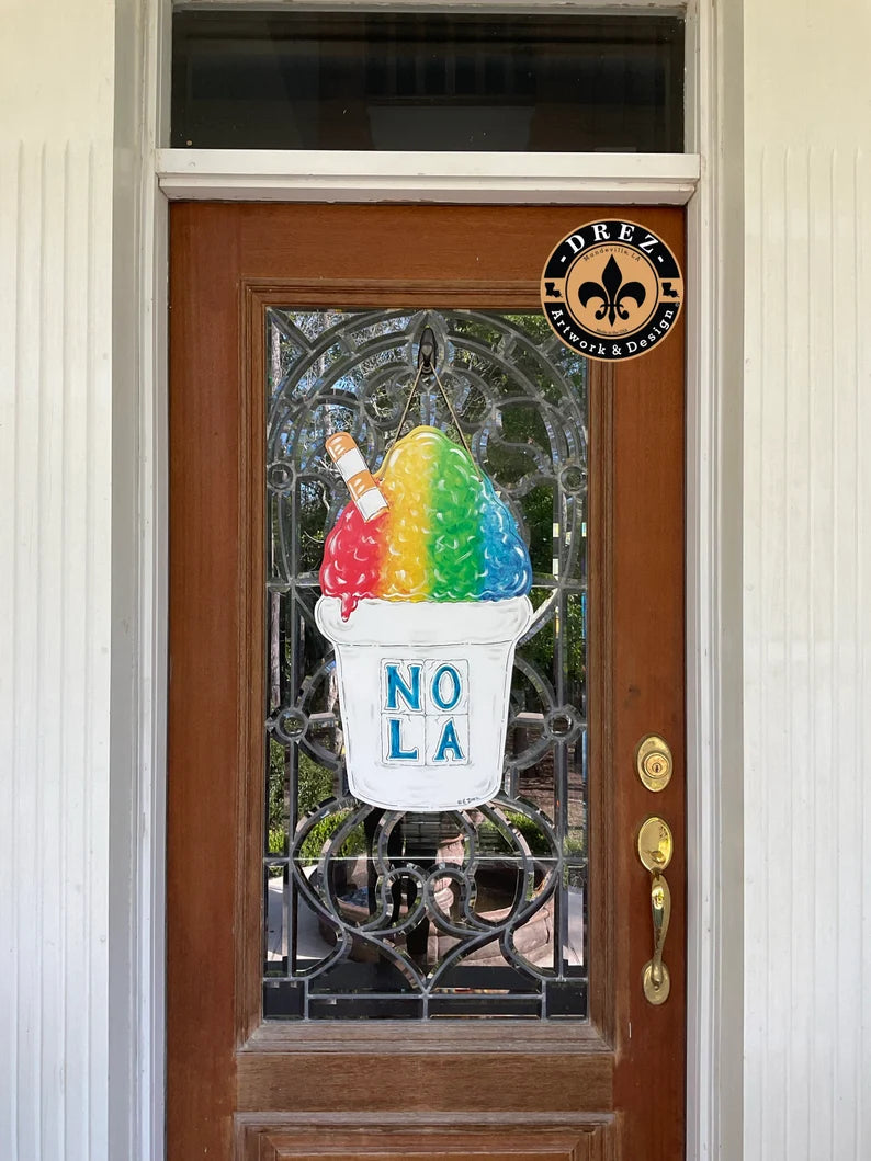 Snowball Nola Door Hanger
