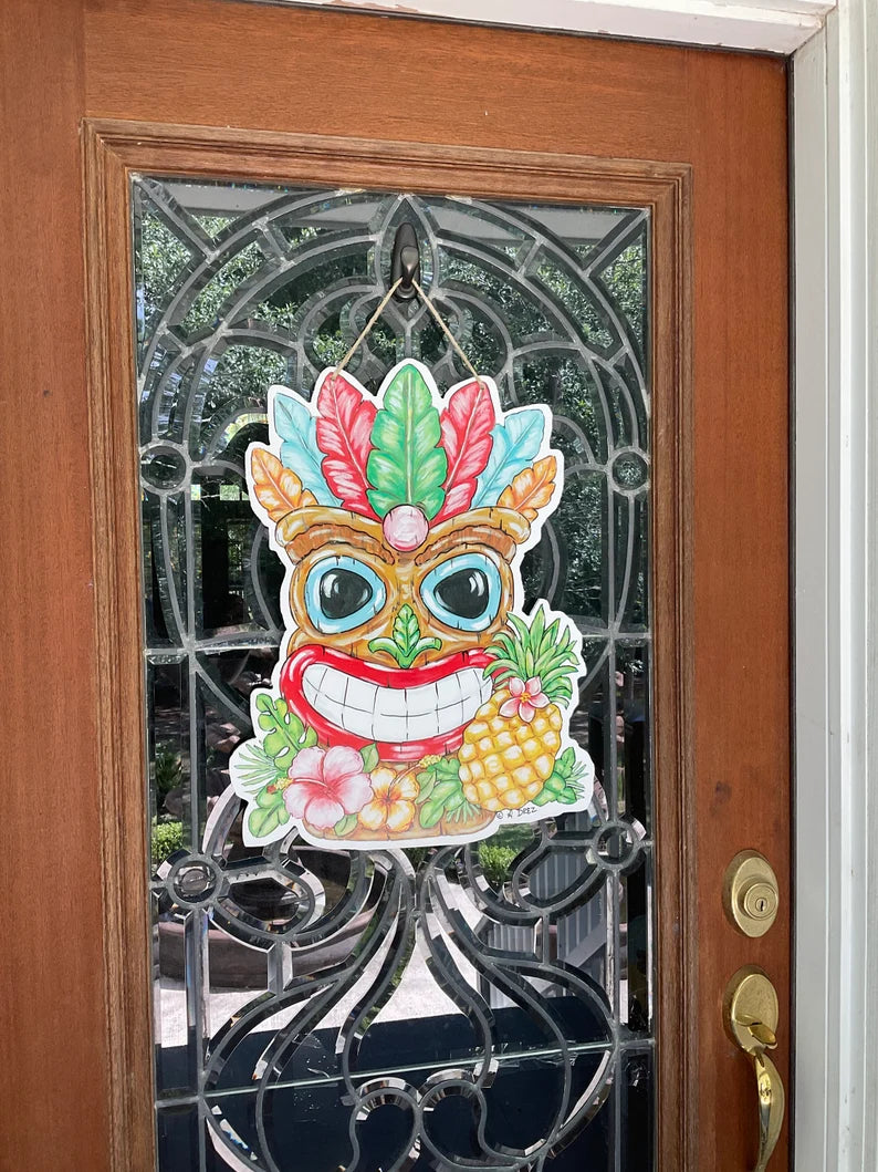 Hawaiian Tiki Mask Door Hanger