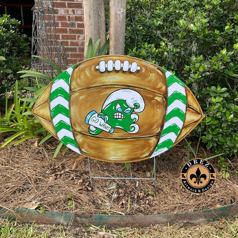 Football- Wave Yard Stake