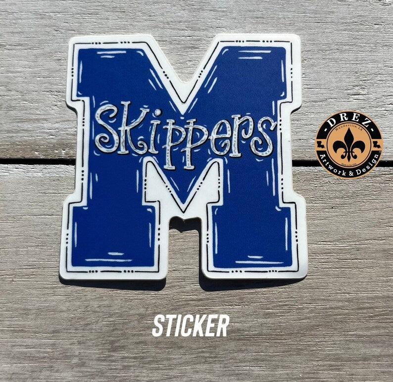 Mandeville High School Skippers "M" Sticker