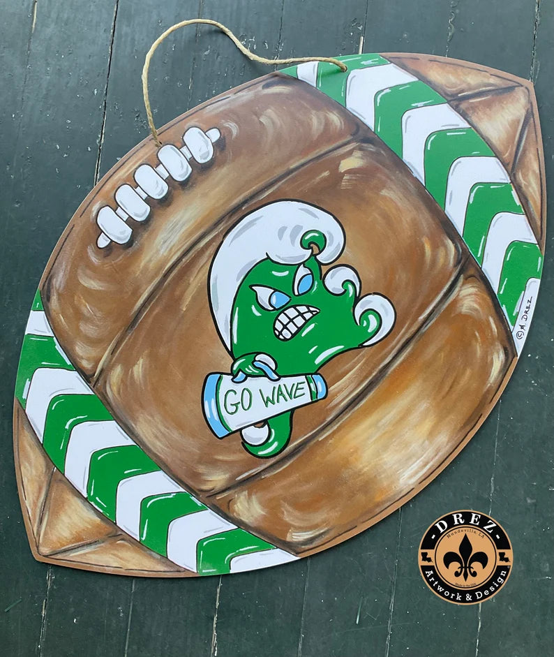 Football- Wave Door Hanger