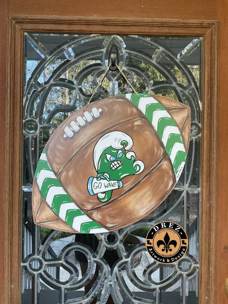 Football- Wave Door Hanger