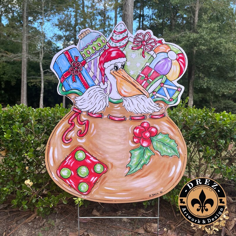 Christmas Santa Sack Yard Stake