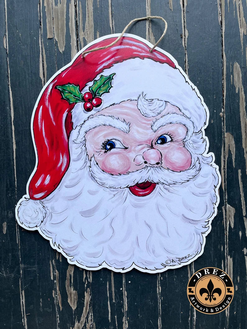 Santa Face Door Hanger