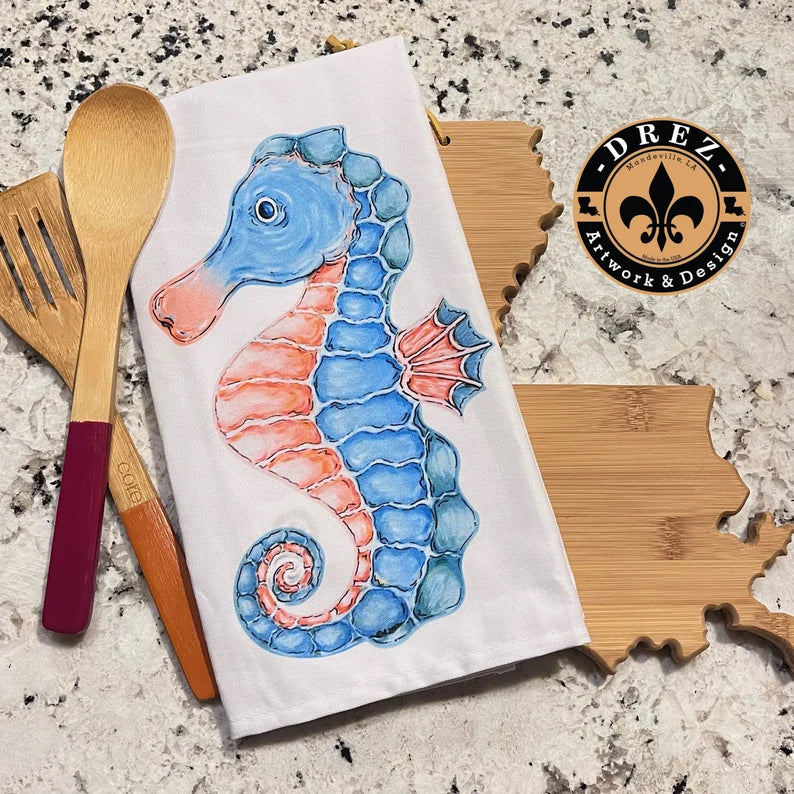 Sea Horse Tea Towel