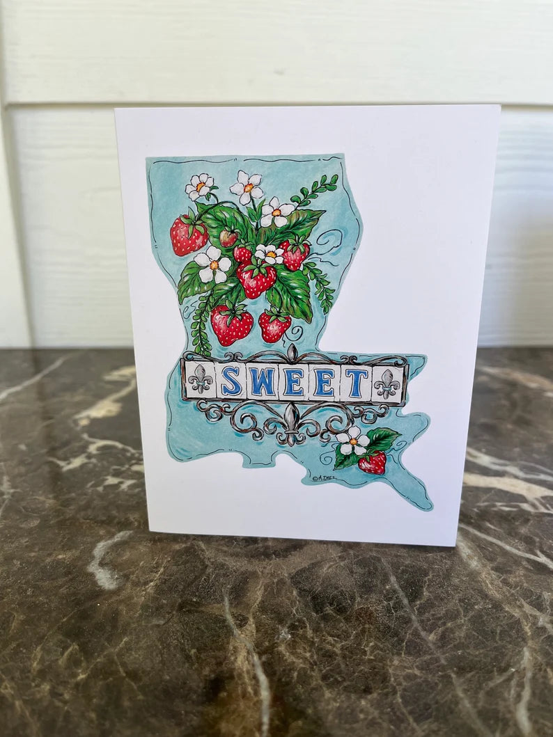 Louisiana Strawberry Festival Notecards