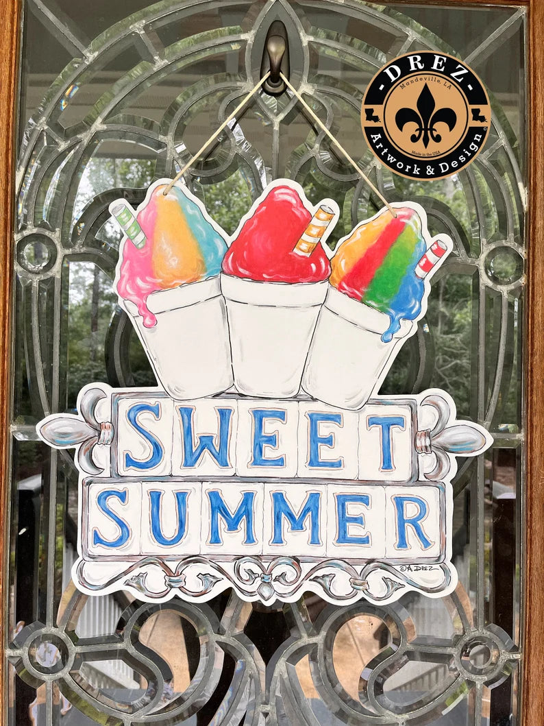 Sweet Summer Snowball Trio Door Hanger