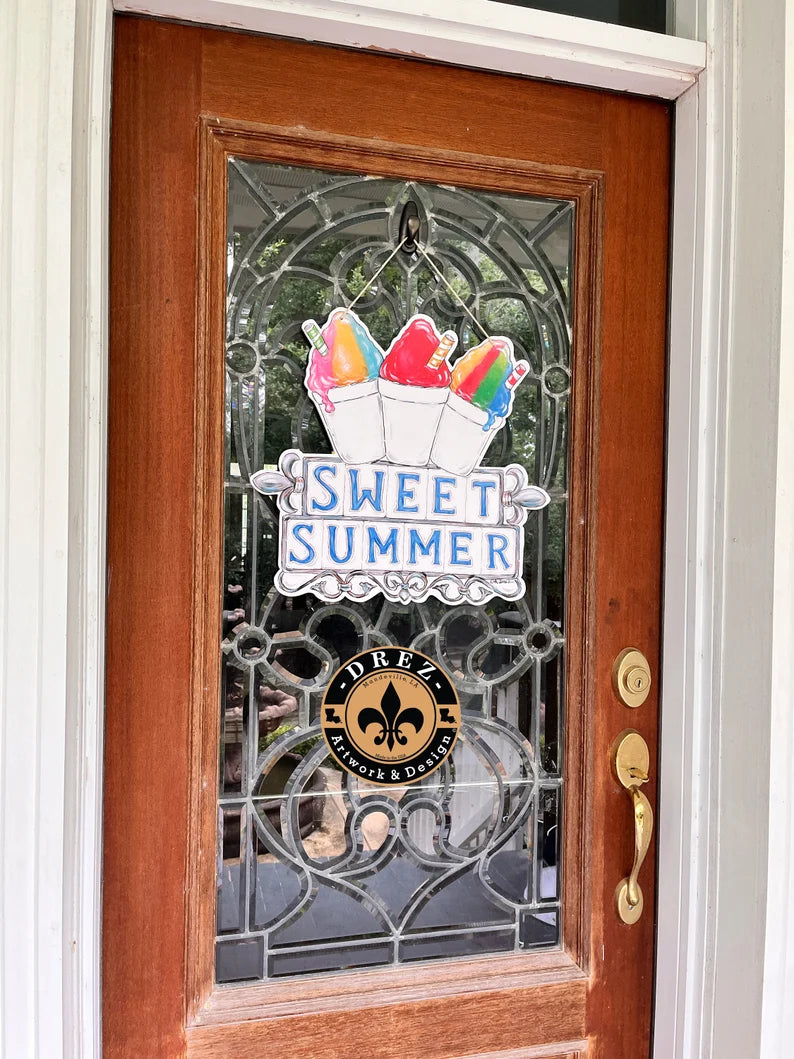 Sweet Summer Snowball Trio Door Hanger