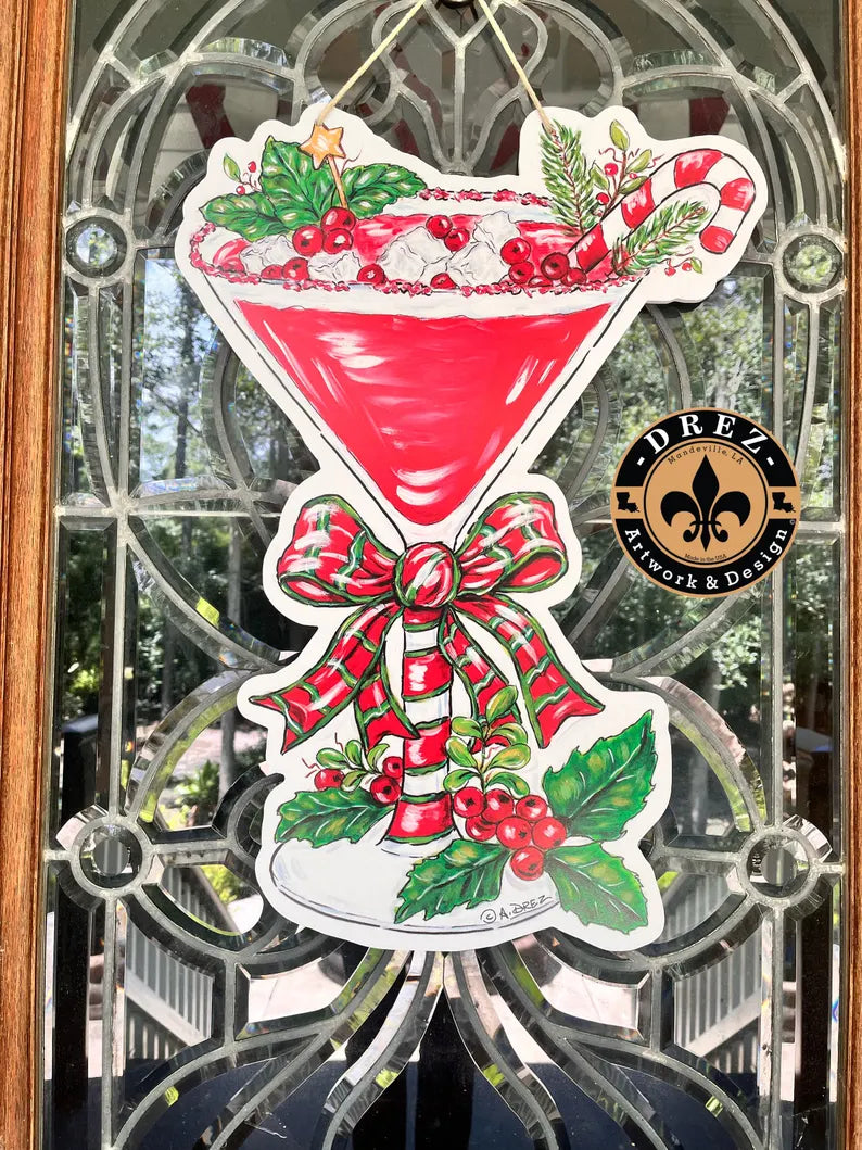 Peppermint Martini Door Hanger