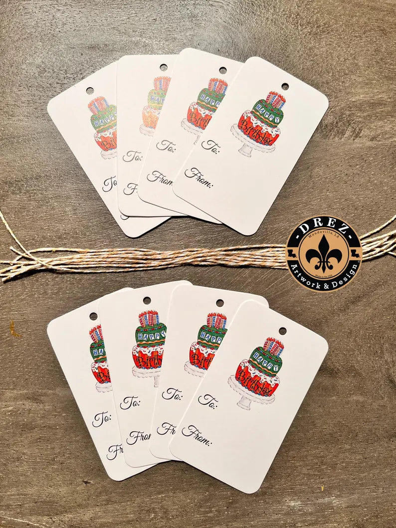 Birthday Cake Gift Tags