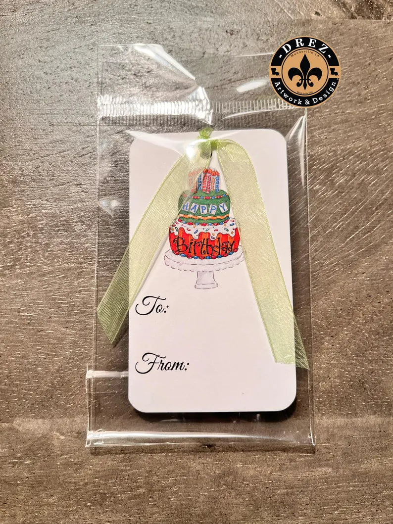 Birthday Cake Gift Tags