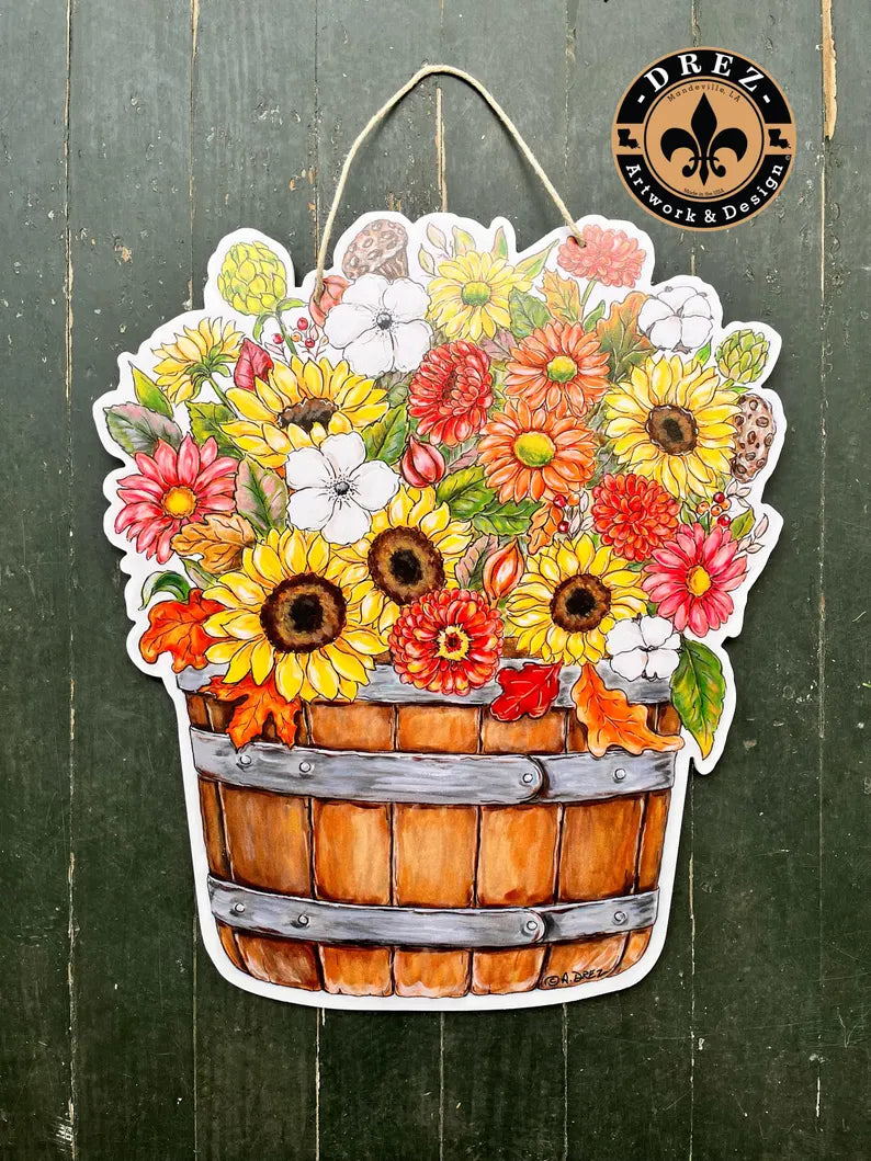 Fall Flower Pot Door Hanger