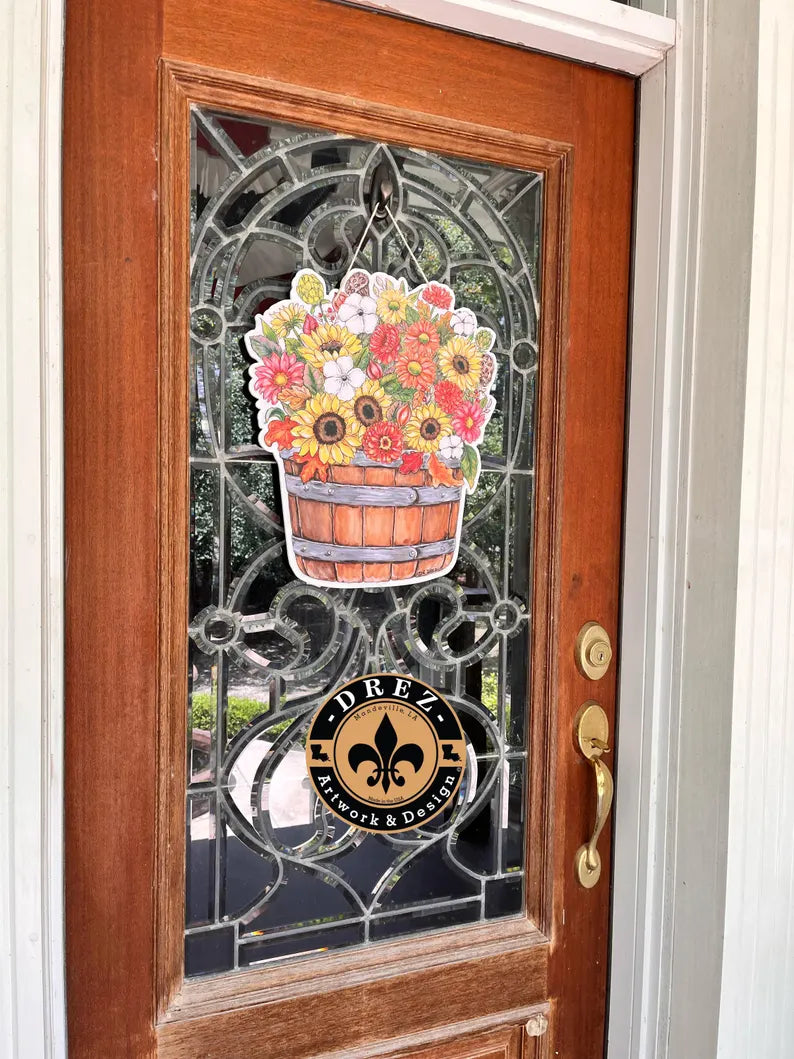 Fall Flower Pot Door Hanger