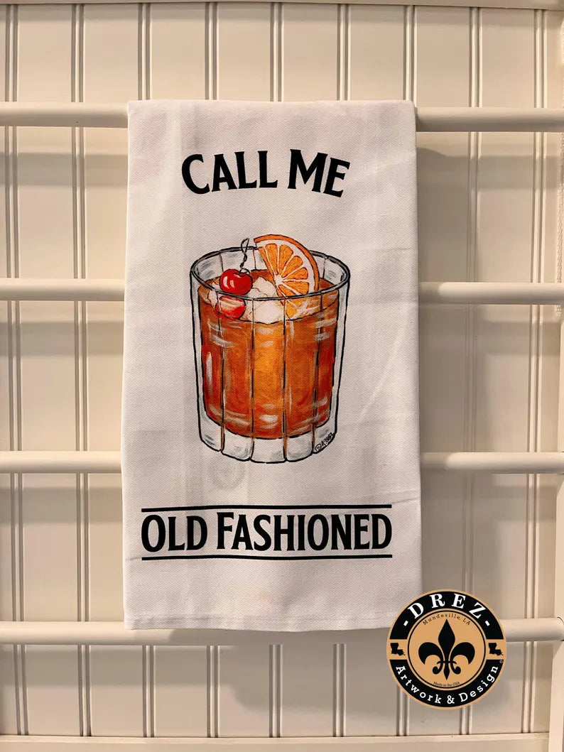 Call Me Old Fashioned Tea Towel