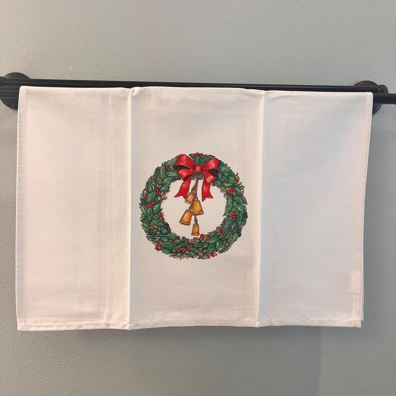 Christmas Wreath Tea Towel