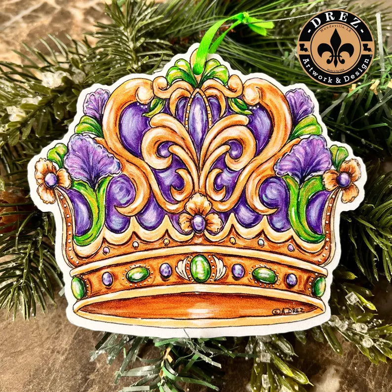 Mardi Gras Queen Crown Ornament