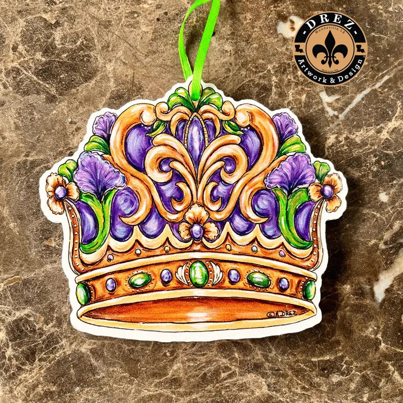 Mardi Gras Queen Crown Ornament