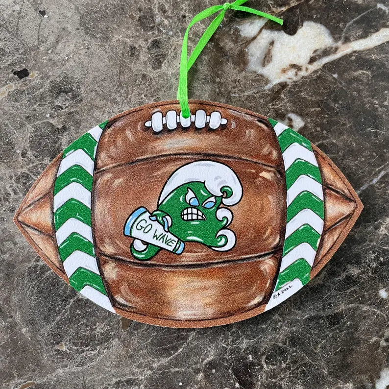 Football- Go Wave Ornament