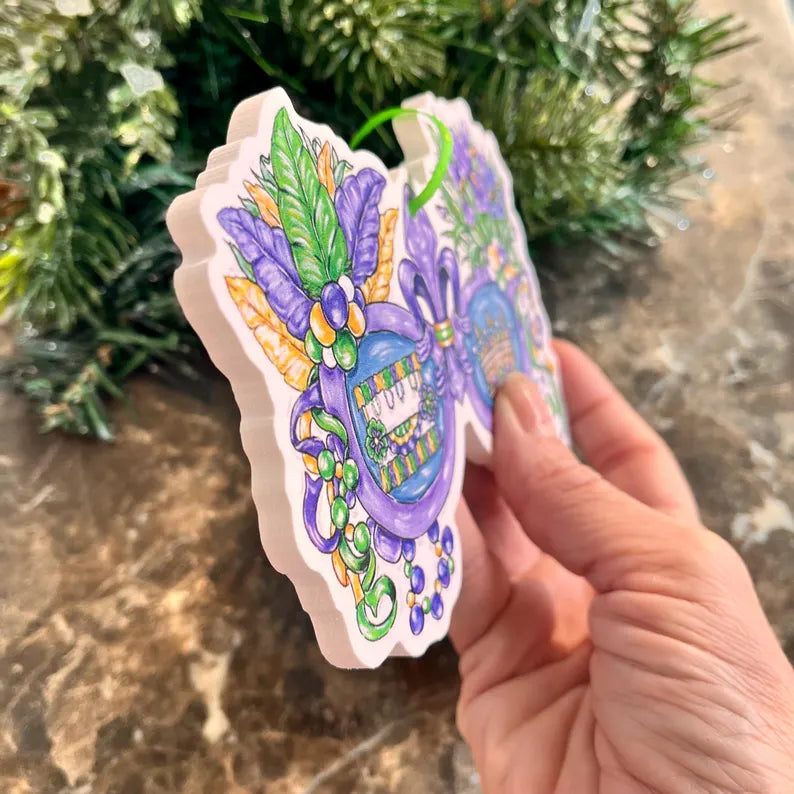 Mardi Gras Sunglasses Ornament
